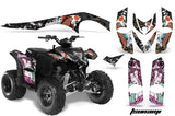 ATV Graphics Kit Decal Sticker Wrap For Polaris Phoenix 200 2005-2016 TSUNAMI BLACK
