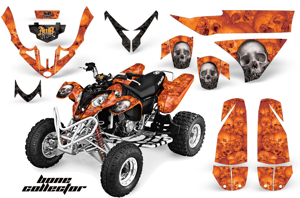 ATV Graphics Kit Quad Decal Wrap For Polaris Predator 500 2003-2007 BONES ORANGE-atv motorcycle utv parts accessories gear helmets jackets gloves pantsAll Terrain Depot
