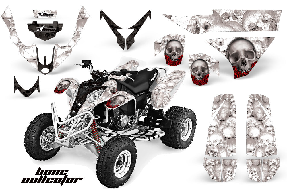 ATV Graphics Kit Quad Decal Wrap For Polaris Predator 500 2003-2007 BONES WHITE-atv motorcycle utv parts accessories gear helmets jackets gloves pantsAll Terrain Depot