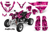 ATV Graphics Kit Quad Decal Wrap For Polaris Predator 500 2003-2007 BUTTERFLIES BLACK PINK