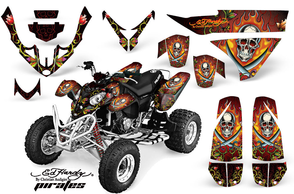 ATV Graphics Kit Quad Decal Wrap For Polaris Predator 500 2003-2007 EDHP RED-atv motorcycle utv parts accessories gear helmets jackets gloves pantsAll Terrain Depot