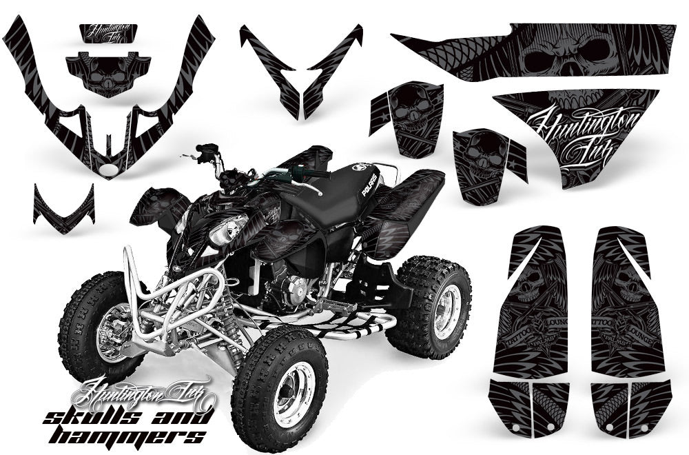 ATV Graphics Kit Quad Decal Wrap For Polaris Predator 500 2003-2007 HISH SILVER-atv motorcycle utv parts accessories gear helmets jackets gloves pantsAll Terrain Depot