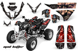 ATV Graphics Kit Quad Decal Wrap For Polaris Predator 500 2003-2007 HATTER BLACK RED