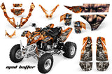 ATV Graphics Kit Quad Decal Wrap For Polaris Predator 500 2003-2007 HATTER ORANGE SILVER
