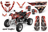 ATV Graphics Kit Quad Decal Wrap For Polaris Predator 500 2003-2007 HATTER RED SILVER