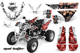 ATV Graphics Kit Quad Decal Wrap For Polaris Predator 500 2003-2007 HATTER RED WHITE