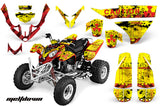 ATV Graphics Kit Quad Decal Wrap For Polaris Predator 500 2003-2007 MELTDOWN RED YELLOW