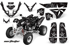 ATV Graphics Kit Quad Decal Wrap For Polaris Predator 500 2003-2007 NORTHSTAR WHITE BLACK-atv motorcycle utv parts accessories gear helmets jackets gloves pantsAll Terrain Depot