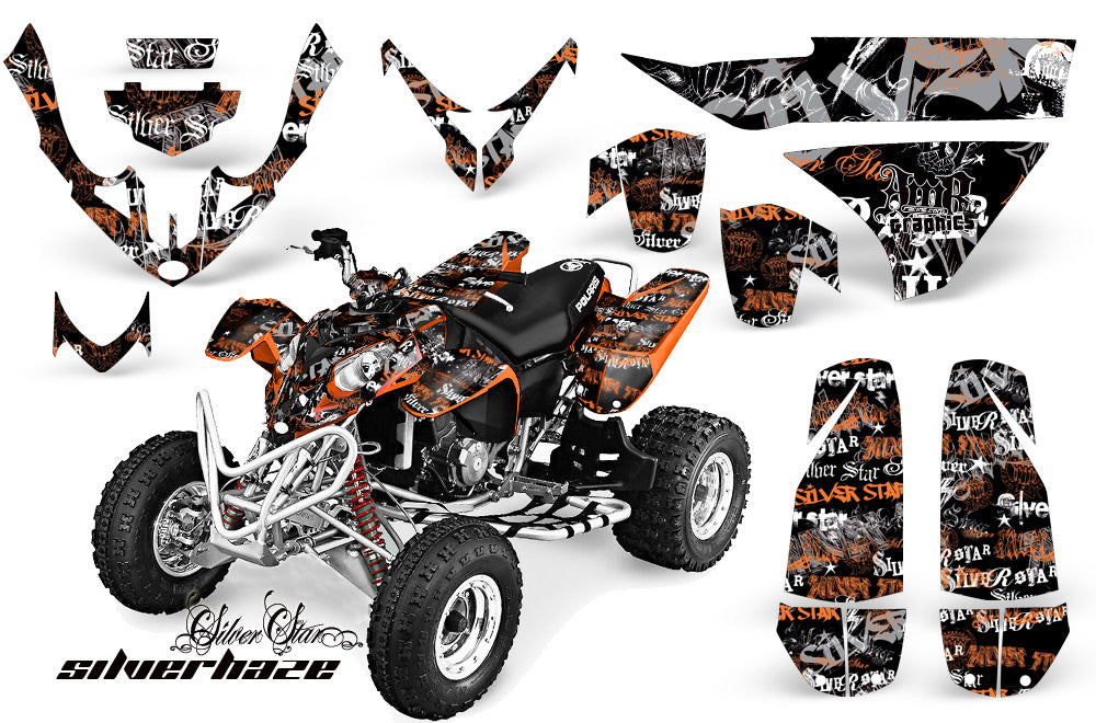 ATV Graphics Kit Quad Decal Wrap For Polaris Predator 500 2003-2007 SSSH ORANGE BLACK-atv motorcycle utv parts accessories gear helmets jackets gloves pantsAll Terrain Depot