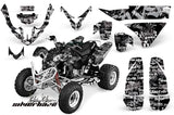 ATV Graphics Kit Quad Decal Wrap For Polaris Predator 500 2003-2007 SSSH WHITE BLACK