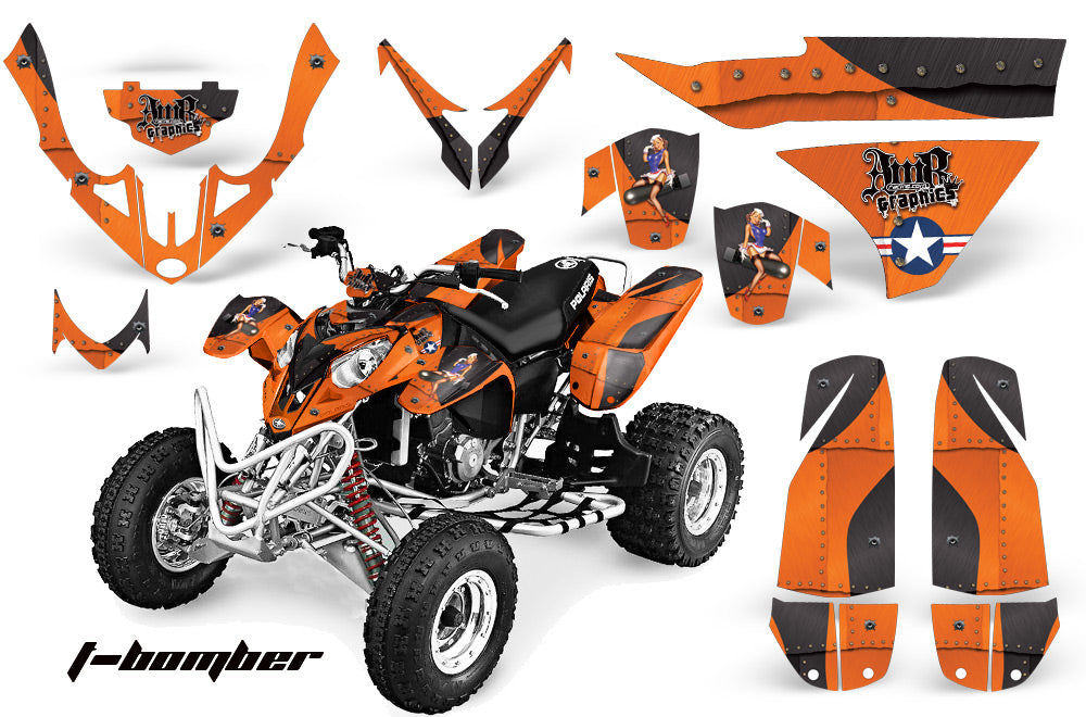 ATV Graphics Kit Quad Decal Wrap For Polaris Predator 500 2003-2007 TBOMBER ORANGE-atv motorcycle utv parts accessories gear helmets jackets gloves pantsAll Terrain Depot