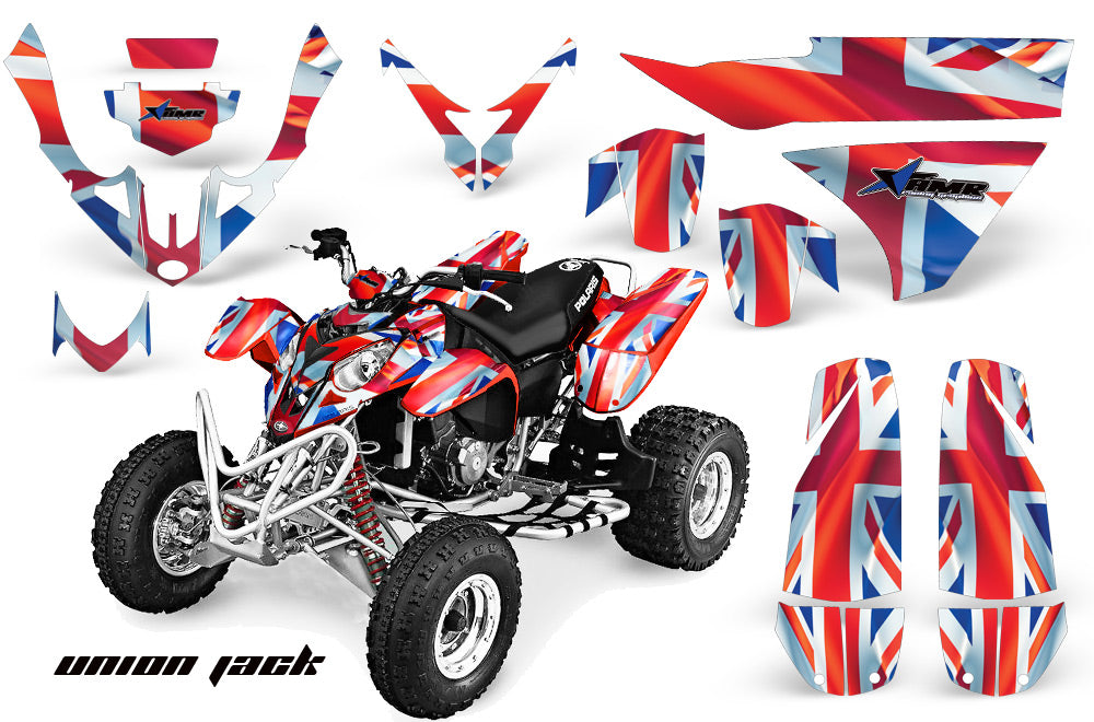 ATV Graphics Kit Quad Decal Wrap For Polaris Predator 500 2003-2007 UNION JACK-atv motorcycle utv parts accessories gear helmets jackets gloves pantsAll Terrain Depot