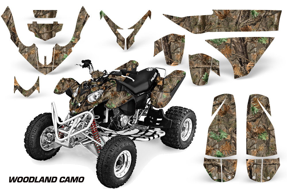 ATV Graphics Kit Quad Decal Wrap For Polaris Predator 500 2003-2007 WOODLAND CAMO-atv motorcycle utv parts accessories gear helmets jackets gloves pantsAll Terrain Depot