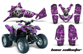 ATV Graphics Kit Quad Decal Wrap For Polaris Predator 90 2003-2007 BONES PURPLE-atv motorcycle utv parts accessories gear helmets jackets gloves pantsAll Terrain Depot