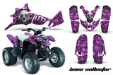 ATV Graphics Kit Quad Decal Wrap For Polaris Predator 90 2003-2007 BONES PURPLE