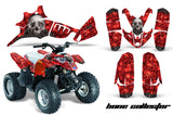 ATV Graphics Kit Quad Decal Wrap For Polaris Predator 90 2003-2007 BONES RED