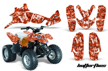 Load image into Gallery viewer, ATV Graphics Kit Quad Decal Wrap For Polaris Predator 90 2003-2007 BUTTERFLIES WHITE ORANGE-atv motorcycle utv parts accessories gear helmets jackets gloves pantsAll Terrain Depot