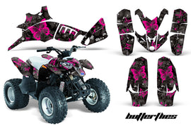 ATV Graphics Kit Quad Decal Wrap For Polaris Predator 90 2003-2007 BUTTERFLIES PINK BLACK-atv motorcycle utv parts accessories gear helmets jackets gloves pantsAll Terrain Depot