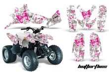 Load image into Gallery viewer, ATV Graphics Kit Quad Decal Wrap For Polaris Predator 90 2003-2007 BUTTERFLIES PINK WHITE-atv motorcycle utv parts accessories gear helmets jackets gloves pantsAll Terrain Depot