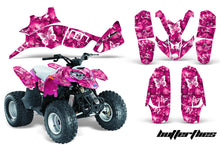 Load image into Gallery viewer, ATV Graphics Kit Quad Decal Wrap For Polaris Predator 90 2003-2007 BUTTERFLIES WHITE PINK-atv motorcycle utv parts accessories gear helmets jackets gloves pantsAll Terrain Depot