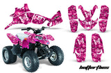 ATV Graphics Kit Quad Decal Wrap For Polaris Predator 90 2003-2007 BUTTERFLIES WHITE PINK