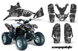 ATV Graphics Kit Quad Decal Wrap For Polaris Predator 90 2003-2007 CAMOPLATE BLACK