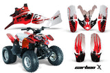 ATV Graphics Kit Quad Decal Wrap For Polaris Predator 90 2003-2007 CARBONX RED