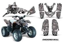 Load image into Gallery viewer, ATV Graphics Kit Quad Decal Wrap For Polaris Predator 90 2003-2007 CHECKERED BLACK SILVER-atv motorcycle utv parts accessories gear helmets jackets gloves pantsAll Terrain Depot