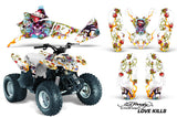 ATV Graphics Kit Quad Decal Wrap For Polaris Predator 90 2003-2007 EDHLK WHITE
