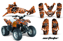 Load image into Gallery viewer, ATV Graphics Kit Quad Decal Wrap For Polaris Predator 90 2003-2007 NORTHSTAR SILVER ORANGE-atv motorcycle utv parts accessories gear helmets jackets gloves pantsAll Terrain Depot