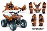 ATV Graphics Kit Quad Decal Wrap For Polaris Predator 90 2003-2007 NORTHSTAR SILVER ORANGE