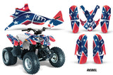 ATV Graphics Kit Quad Decal Wrap For Polaris Predator 90 2003-2007 REBEL