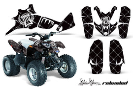 ATV Graphics Kit Quad Decal Wrap For Polaris Predator 90 2003-2007 RELOADED WHITE BLACK-atv motorcycle utv parts accessories gear helmets jackets gloves pantsAll Terrain Depot