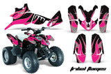 ATV Graphics Kit Quad Decal Wrap For Polaris Predator 90 2003-2007 TRIBAL PINK BLACK