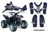 ATV Graphics Kit Quad Decal Wrap For Polaris Predator 90 2003-2007 WIDOW BLUE BLACK