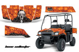 UTV Graphics Kit SxS Decal Wrap For Polaris Ranger 500 700 2005-2008 BONES ORANGE