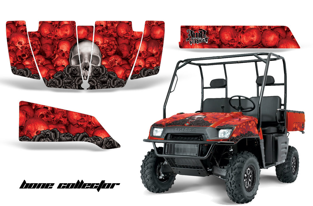 UTV Graphics Kit SxS Decal Wrap For Polaris Ranger 500 700 2005-2008 BONES RED-atv motorcycle utv parts accessories gear helmets jackets gloves pantsAll Terrain Depot