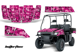 UTV Graphics Kit SxS Decal Wrap For Polaris Ranger 500 700 2005-2008 BUTTERFLY WHITE PINK-atv motorcycle utv parts accessories gear helmets jackets gloves pantsAll Terrain Depot