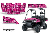UTV Graphics Kit SxS Decal Wrap For Polaris Ranger 500 700 2005-2008 BUTTERFLY WHITE PINK