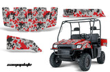 UTV Graphics Kit SxS Decal Wrap For Polaris Ranger 500 700 2005-2008 CAMOPLATE RED