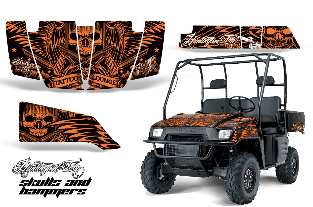 UTV Graphics Kit SxS Decal Wrap For Polaris Ranger 500 700 2005-2008 HISH ORANGE-atv motorcycle utv parts accessories gear helmets jackets gloves pantsAll Terrain Depot