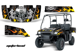 UTV Graphics Kit SxS Decal Wrap For Polaris Ranger 500 700 2005-2008 MOTORHEAD BLACK-atv motorcycle utv parts accessories gear helmets jackets gloves pantsAll Terrain Depot