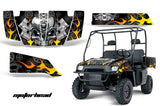 UTV Graphics Kit SxS Decal Wrap For Polaris Ranger 500 700 2005-2008 MOTORHEAD BLACK