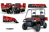 UTV Graphics Kit SxS Decal Wrap For Polaris Ranger 500 700 2005-2008 REAPER RED