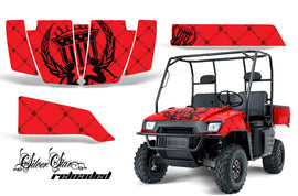 UTV Graphics Kit SxS Decal Wrap For Polaris Ranger 500 700 2005-2008 RELOADED BLACK RED-atv motorcycle utv parts accessories gear helmets jackets gloves pantsAll Terrain Depot
