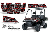UTV Graphics Kit SxS Decal Wrap For Polaris Ranger 500 700 2005-2008 SSSH RED BLACK