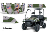 UTV Graphics Kit SxS Decal Wrap For Polaris Ranger 500 700 2005-2008 TBOMBER GREEN
