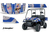 UTV Graphics Kit SxS Decal Wrap For Polaris Ranger 500 700 2005-2008 TBOMBER BLUE