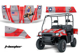 UTV Graphics Kit SxS Decal Wrap For Polaris Ranger 500 700 2005-2008 TBOMBER RED