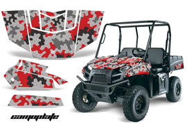 UTV Graphics Kit Decal Sticker Wrap For Polaris Ranger EV 2009-2014 CAMOPLATE RED-atv motorcycle utv parts accessories gear helmets jackets gloves pantsAll Terrain Depot